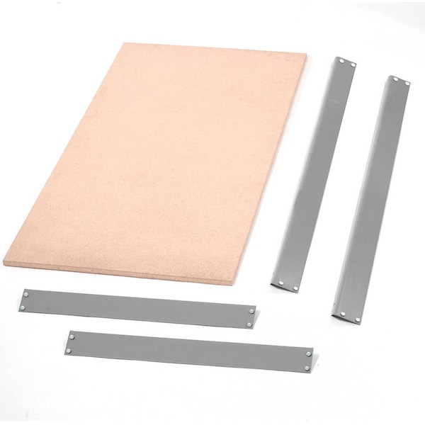 Boltless Shelf, 72 in W, 24 D, Gray